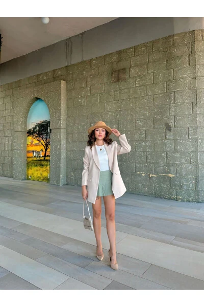 Ayollar Blazer Ko'ylagi Astarining Leopard Naqshli Tafsilotlari - 3