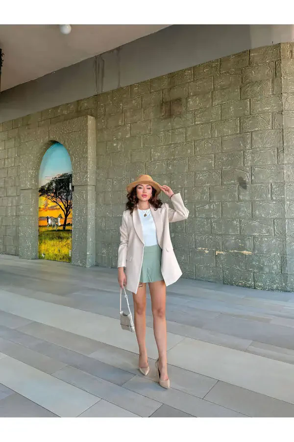 Ayollar Blazer Ko'ylagi Astarining Leopard Naqshli Tafsilotlari - 3