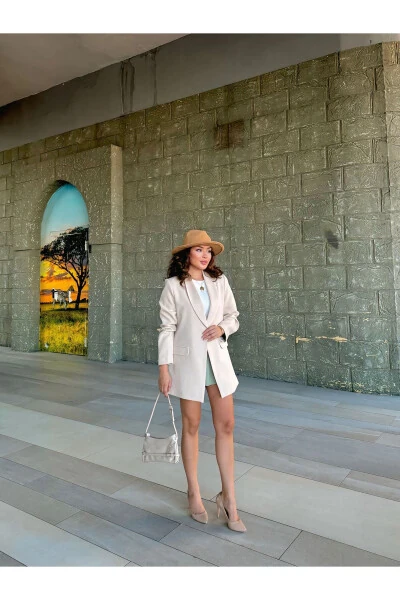 Ayollar Blazer Ko'ylagi Astarining Leopard Naqshli Tafsilotlari - 4