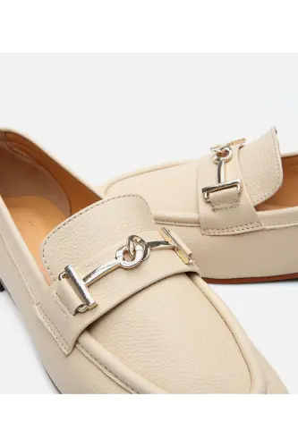 Ayollar charm bej tokali loafer - 7