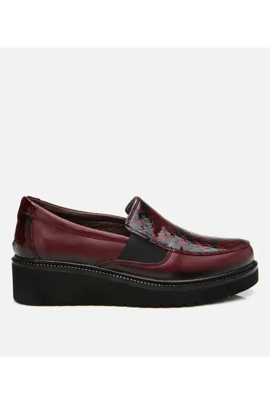 Ayollar Charm Bordo Loafer - HOTIÇ