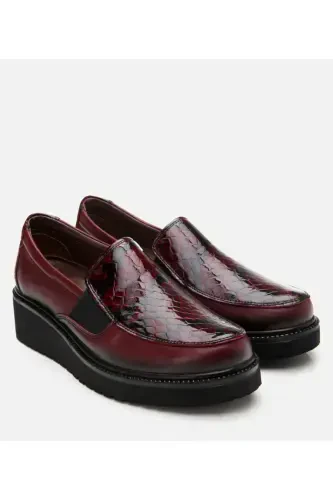 Ayollar Charm Bordo Loafer - HOTIÇ (1)