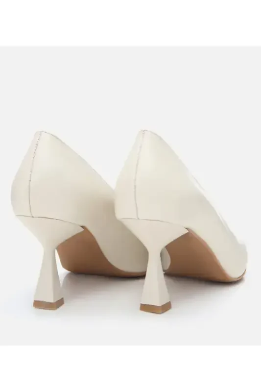 Ayollar charm ekru moslashuvchan taglikli stiletto-SUYAK - 6