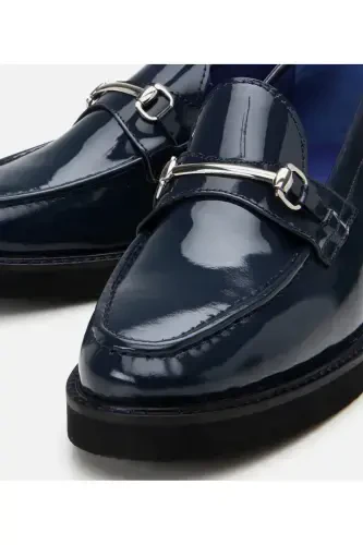 Ayollar charm ko'k loafer-KO'K - 3