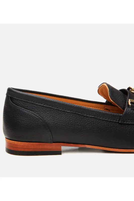 Ayollar charm qora tokali klassik loafer-QORA - 4