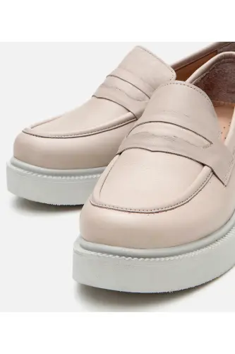 Ayollar Charm teri Upalik taglik Loafer - 9