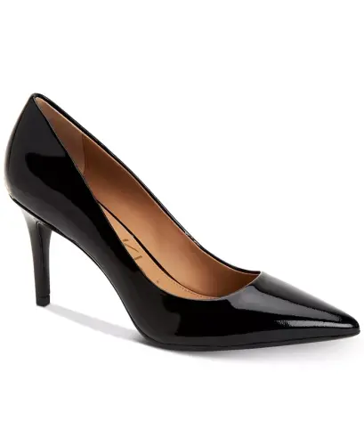 Ayollar Gayle Pointy Toe Stiletto Nasoslari - Qora Patent 