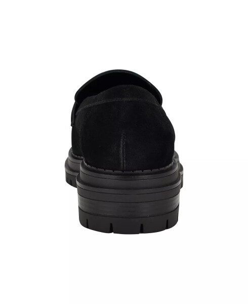 Ayollar Grant Dag'al Taglikli Penni Loaferlar, Qora Zamsh - 3