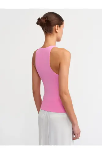 Ayollar Halter Yaka Футболка-Pushti - 3