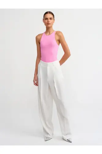 Ayollar Halter Yaka Футболка-Pushti - 4