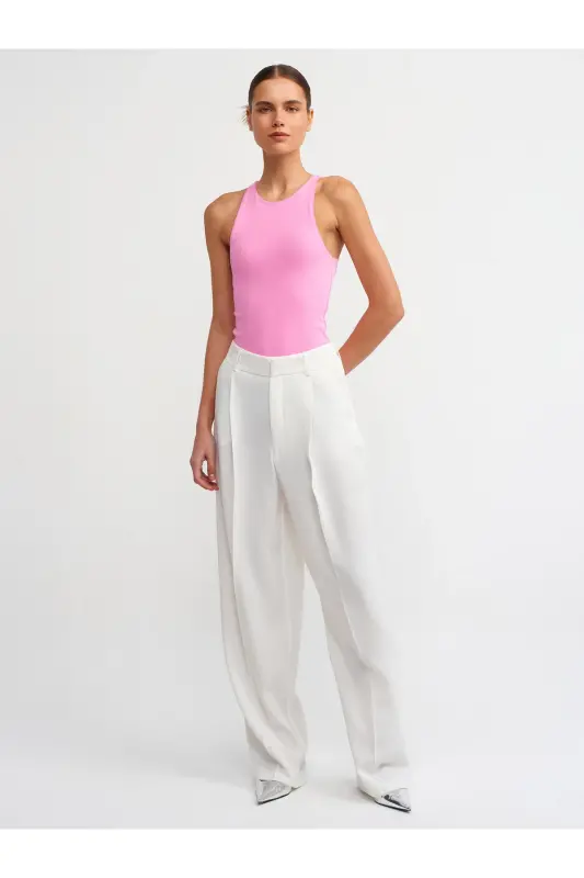 Ayollar Halter Yaka Футболка-Pushti - 4