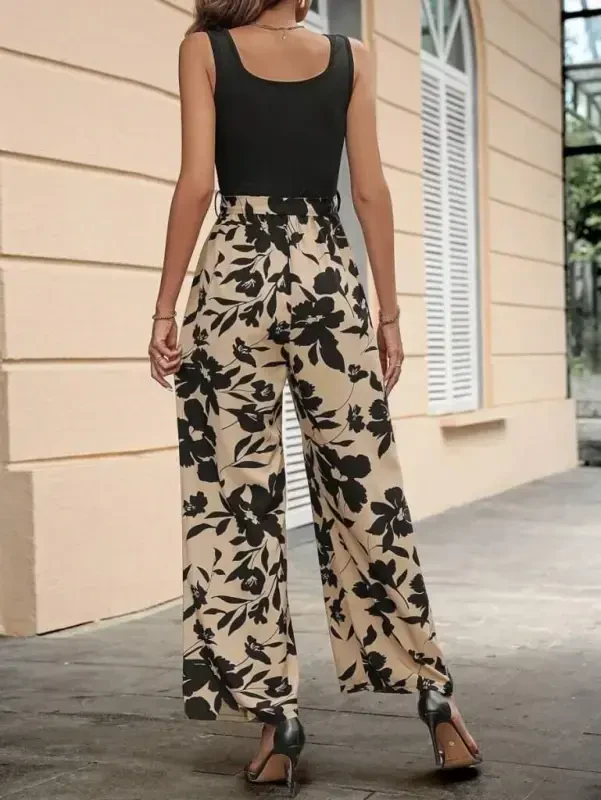 Ayollar ilgakli yumaloq yoqali belli kamarli ustki viskon pastki sho'ng'in kostyumi - 5