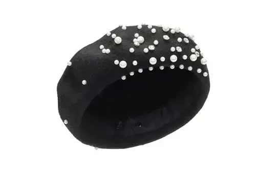 Ayollar jun beret shlyapasi, klassik fransuz uslubidagi rassom shlyapasi, qizlar uchun bir xil rangli zamonaviy qishki iliq shapka - 6