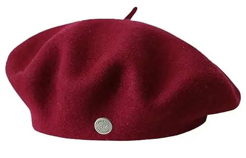 Ayollar junli bere shlyapa Klassik fransuz junli shlyapa Rassom bere kepkasi Qishki qattiq rangli fransuz beanie kepka shlyapa Vintage beretlar - WOMEN