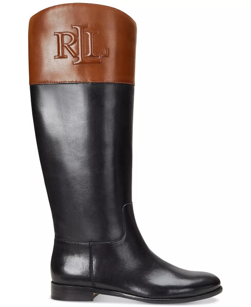 Ayollar Justine II Riding Boots Black, Deep Saddle Tan - 2