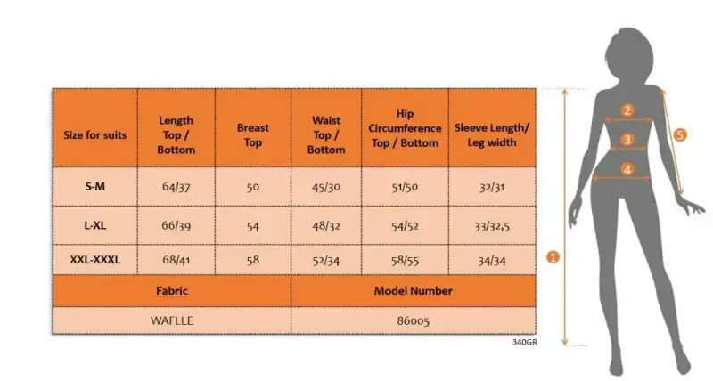 Ayollar Kalta Yengli Velosiped Yoqali Pastki va Yuqori Vaffle Ikki qismli Kostyum - 6