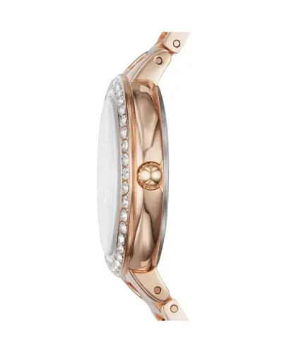 Ayollar Karli Uch Qo'l Rose Gold Zanglamaydigan Po'lat Soat 34mm-Rose Gold - FOSSIL (1)