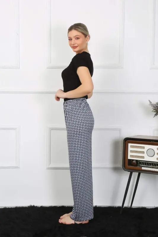 Ayollar keng oyoqli triko mato to'plami 5504 - 2