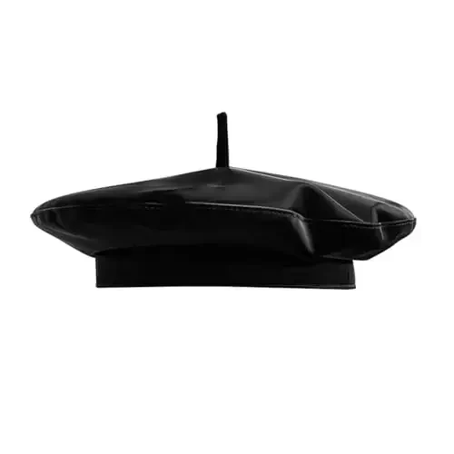 Ayollar klassik PU teri Fransuz beret shlyapasi Retro Beanie shlyapa Rassom Beret qopqog'i Sozlanishi mumkin bo'lgan rassom Qovoq qopqog'i 