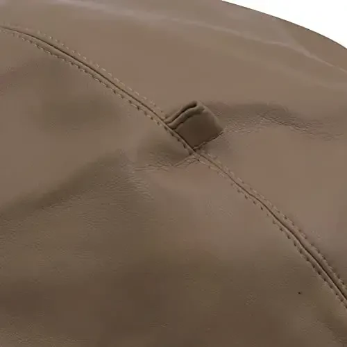 Ayollar klassik PU teri Frantsuz beret shlyapa Retro Beanie shlyapa Rassom beret qalpog'i Sozlanishi mumkin bo'lgan rassom Qovoq qalpog'i - 6