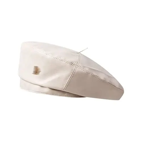 Ayollar klassik PU teri Frantsuz beret shlyapasi Retro Beanie shlyapa Rassom beret kepkasi Sozlanishi mumkin bo'lgan rassom qovoq kepkasi - 1