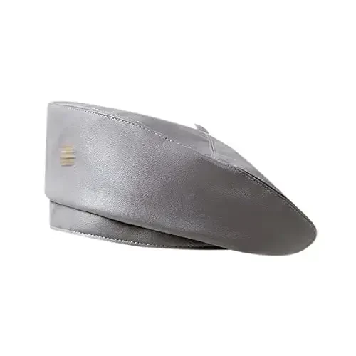 Ayollar klassik PU teri Frantsuz beret shlyapasi Retro Beanie shlyapa Rassom beret kepkasi Sozlanishi mumkin bo'lgan rassom qovoq kepkasi 