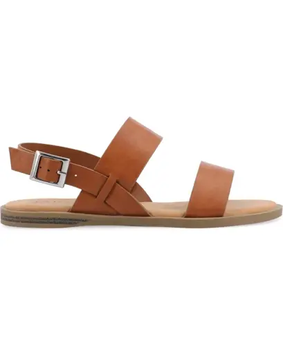 Ayollar Lavine qo'shaloq tasma tekis sandal - 2