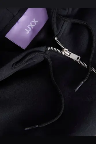 Ayollar logotipli kapüşonli svitşot - Abbie-Black - 6