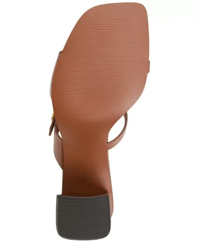 Ayollar Maymay Tokali Ikki Tasmali Blok Poshnali Slayd Sandal - Yong'oq - 5