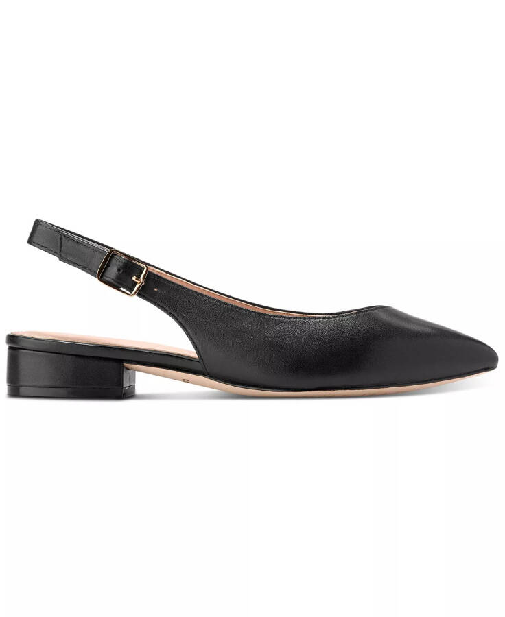 Ayollar Mazie Siyah Teri Slingback Paltosli Yassi Tomanlar - 2