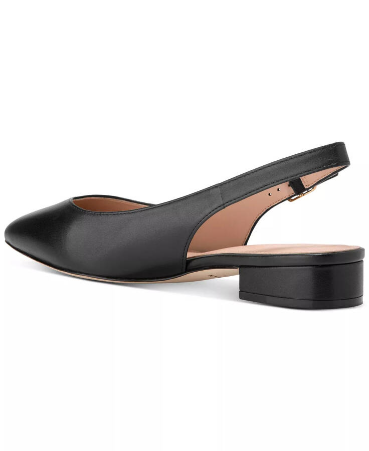 Ayollar Mazie Siyah Teri Slingback Paltosli Yassi Tomanlar - 3