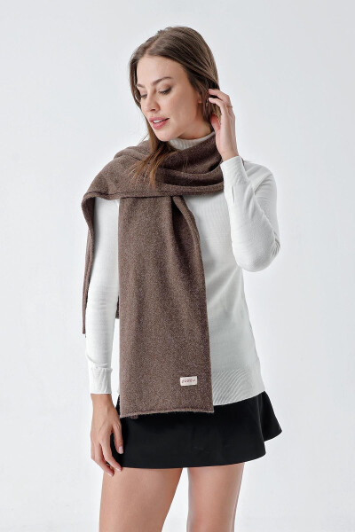 Ayollar Melanj Yumshoq Tutash Shawl Qahva 23W506 - 6