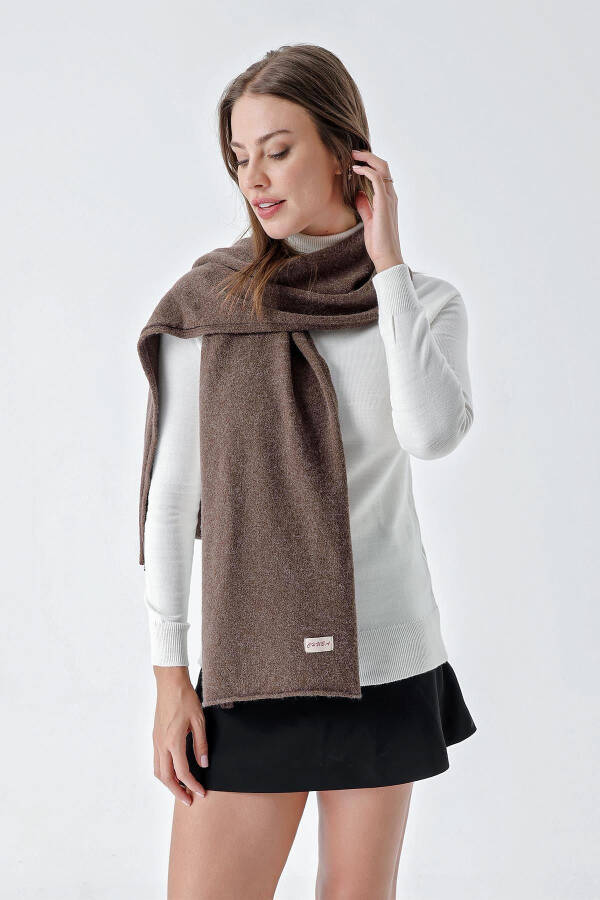 Ayollar Melanj Yumshoq Tutash Shawl Qahva 23W506 - 6