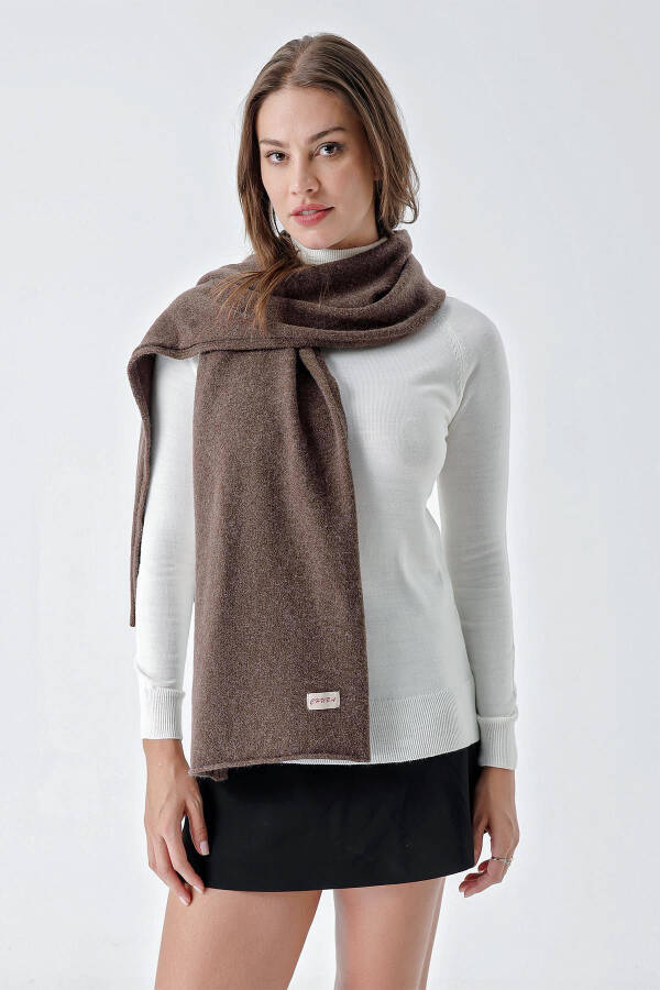 Ayollar Melanj Yumshoq Tutash Shawl Qahva 23W506 - 7