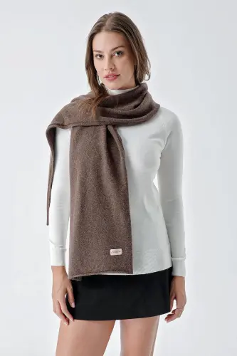 Ayollar Melanj Yumshoq Tutash Shawl Qahva 23W506 - 5