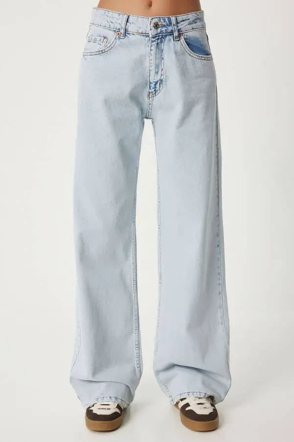 Ayollar muz ko'k keng poshnali keng jinsi UT00018 - 3