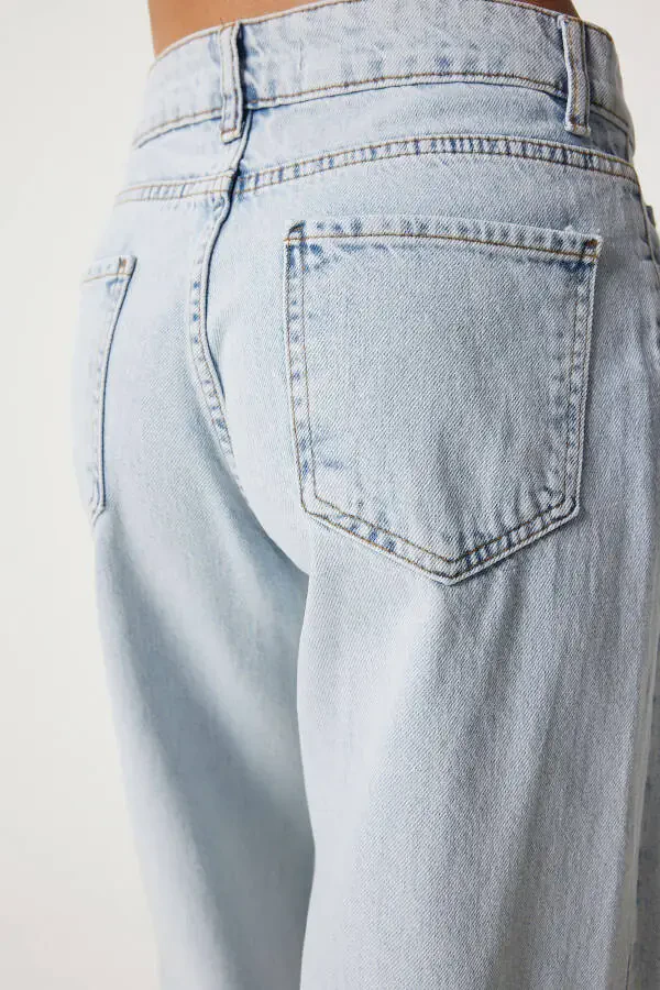 Ayollar muz ko'k keng poshnali keng jinsi UT00018 - 6