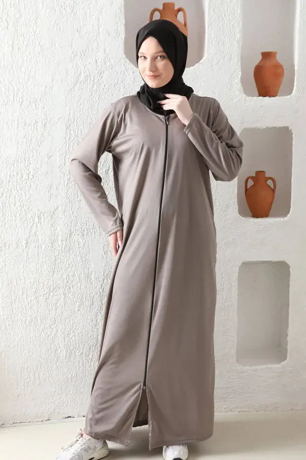 Ayollar namoz libosi Ingichka mavsumiy mato Zippers - 4