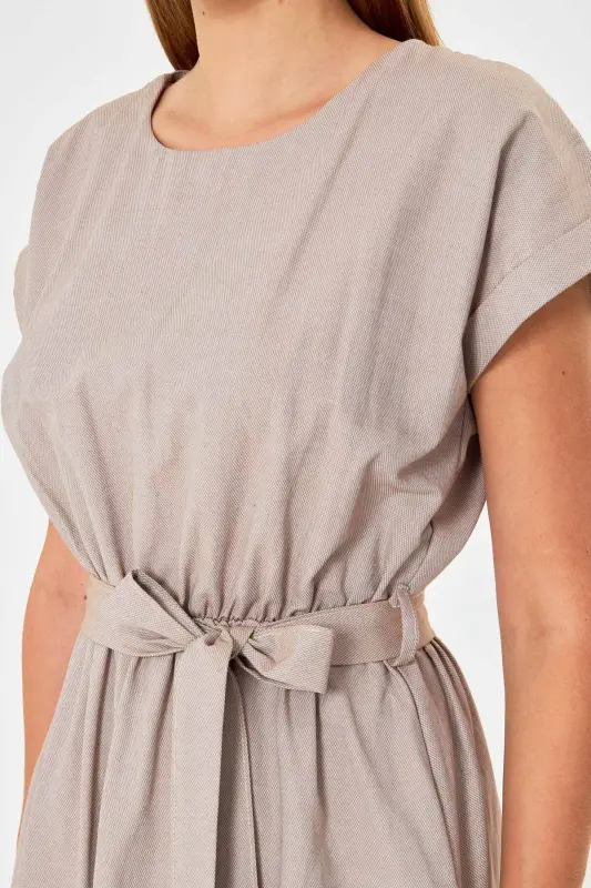Ayollar norka belli elastik bog'ichli ko'ylak ARM-18Y001133-Norka - 4