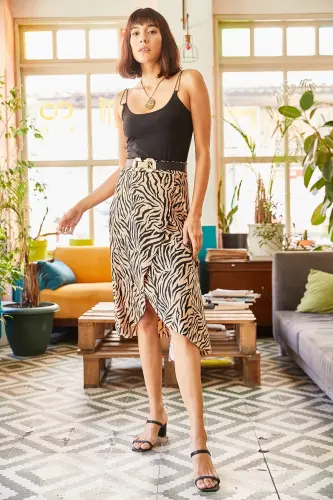 Ayollar norkasi zebra o'ralgan yubka ETK-19000154-Norka - 3