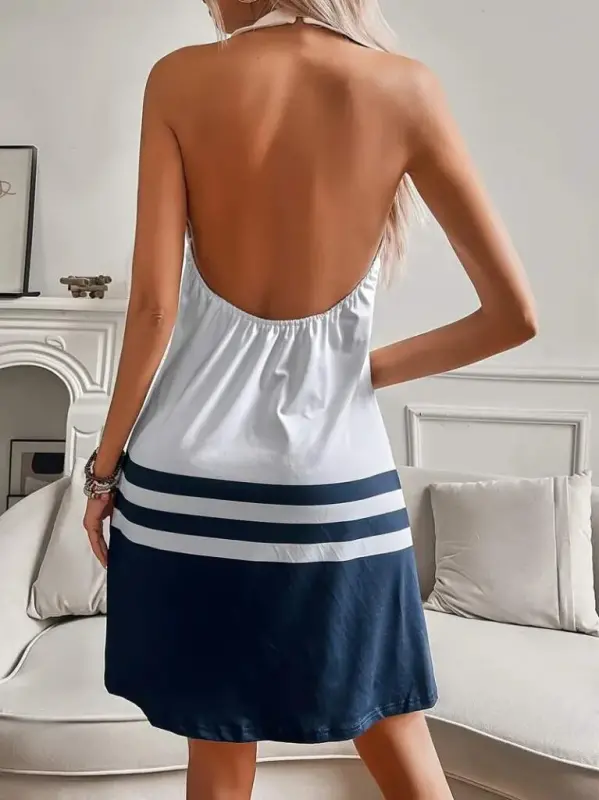 Ayollar osma якорь bosma ochiq orqali qisqa suprema ko'ylak - 3