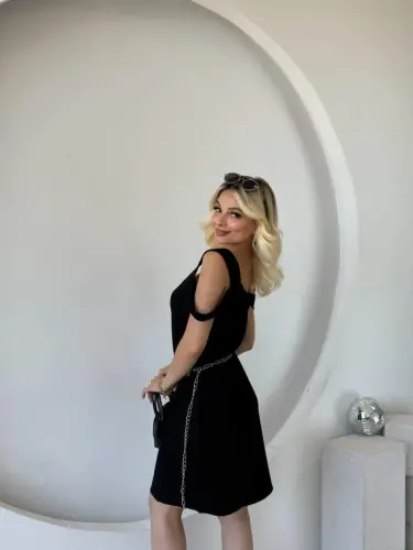 Ayollar Osma Soğuk Yelkali Modali Ko'ylak - 7