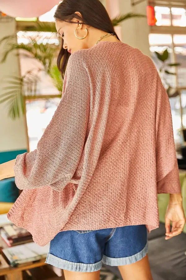 Ayollar pushti rangli bahorgi ko'rpa HRK-19000057 - 7