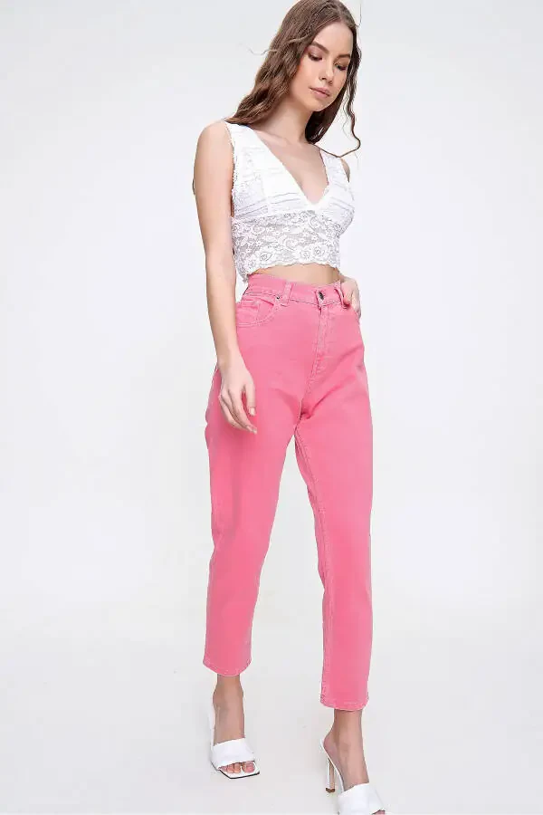 Ayollar pushti yuqori belli jinsi ALC-X6255 - 2