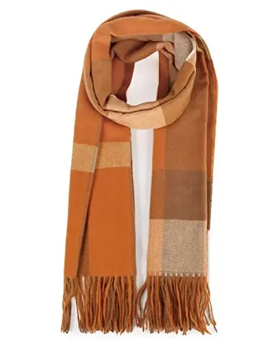 Ayollar qishki sharfi Katta issiq ro'mol Klassik tassel plaid katta hajmli sharflar Qalin o'rashlar - 1