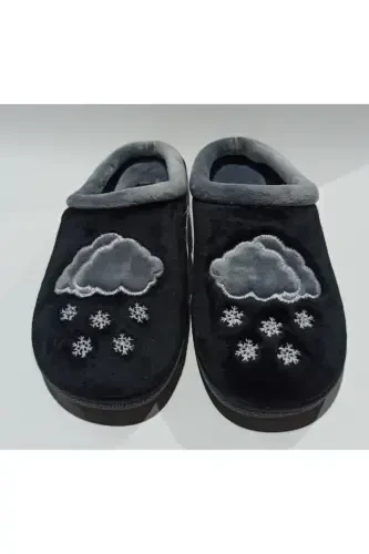 Ayollar qishki uy va mehmon shippagi - QORA - 4