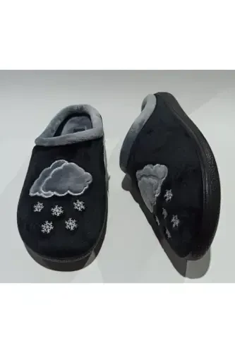 Ayollar qishki uy va mehmon shippagi - QORA - 5