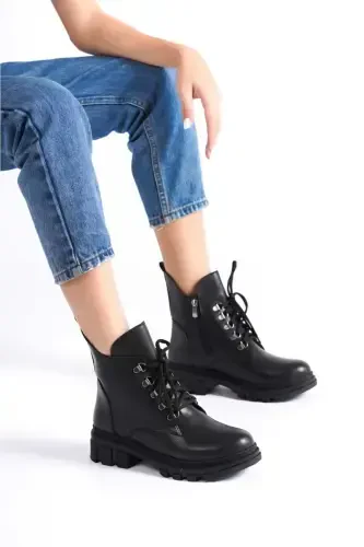 Ayollar qisqa etik - qora.TAIM - DS AYAKKABI (1)