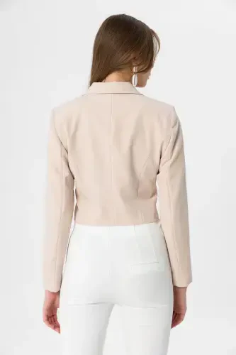 Ayollar Qisqa Tugmali Blazer Kurtka 245071 --TOSH - 5