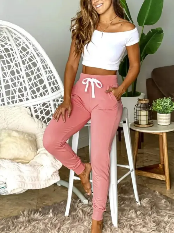 Ayollar qisqa yengli Madonna yoqali viskonli crop bluz cho'ntakli ikki ipli sport kostyumi - 2